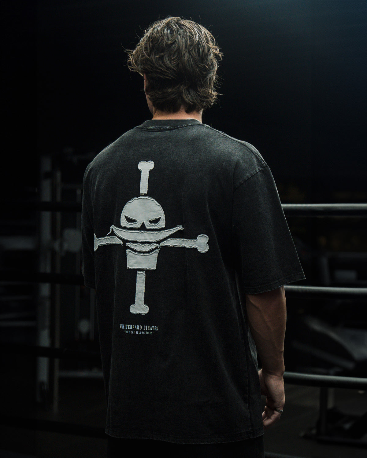 WHITE Whitebeard Acid Wash Tee