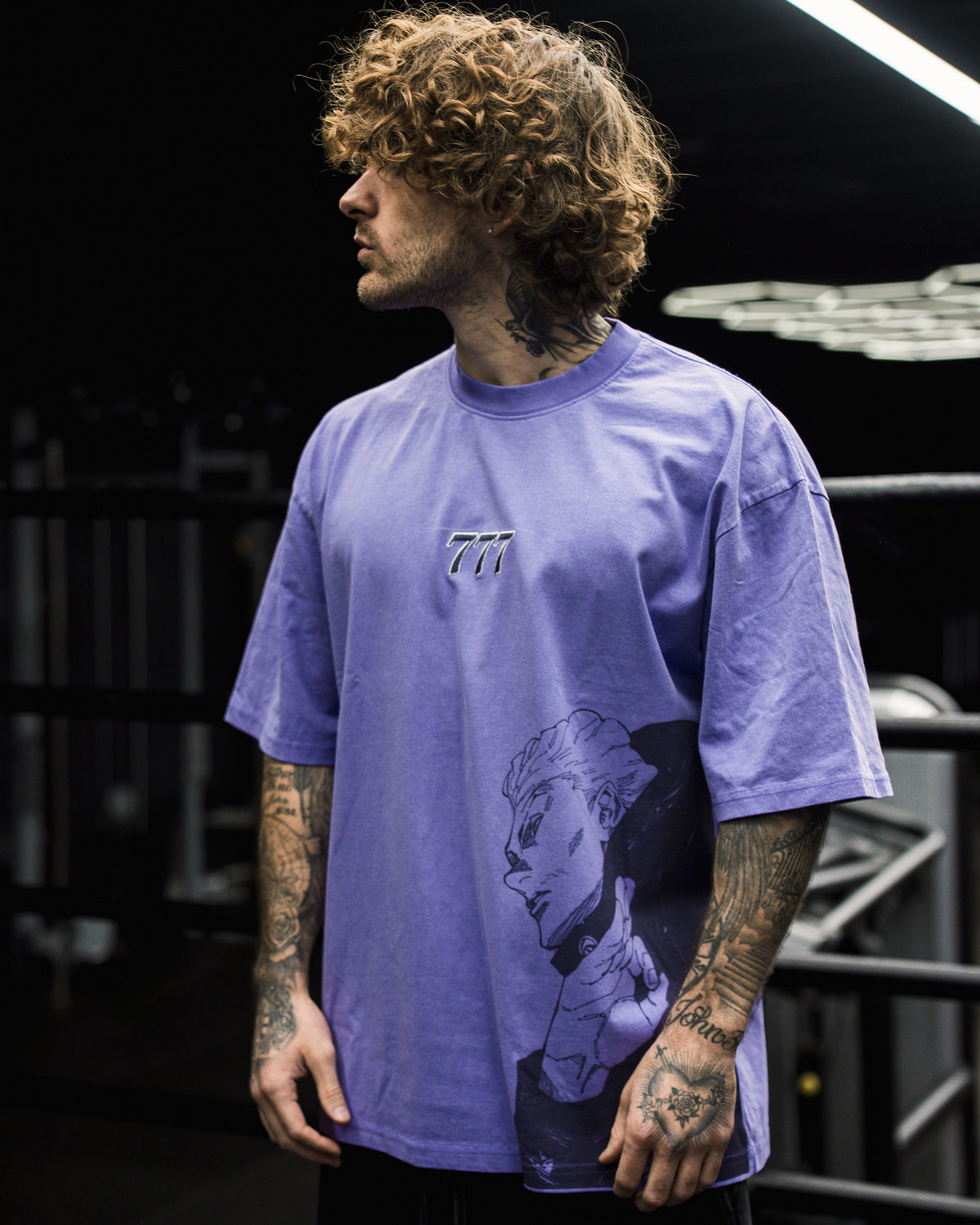 Gambler Wash Tee – Acid Wash Purple Shirt | ANIQI