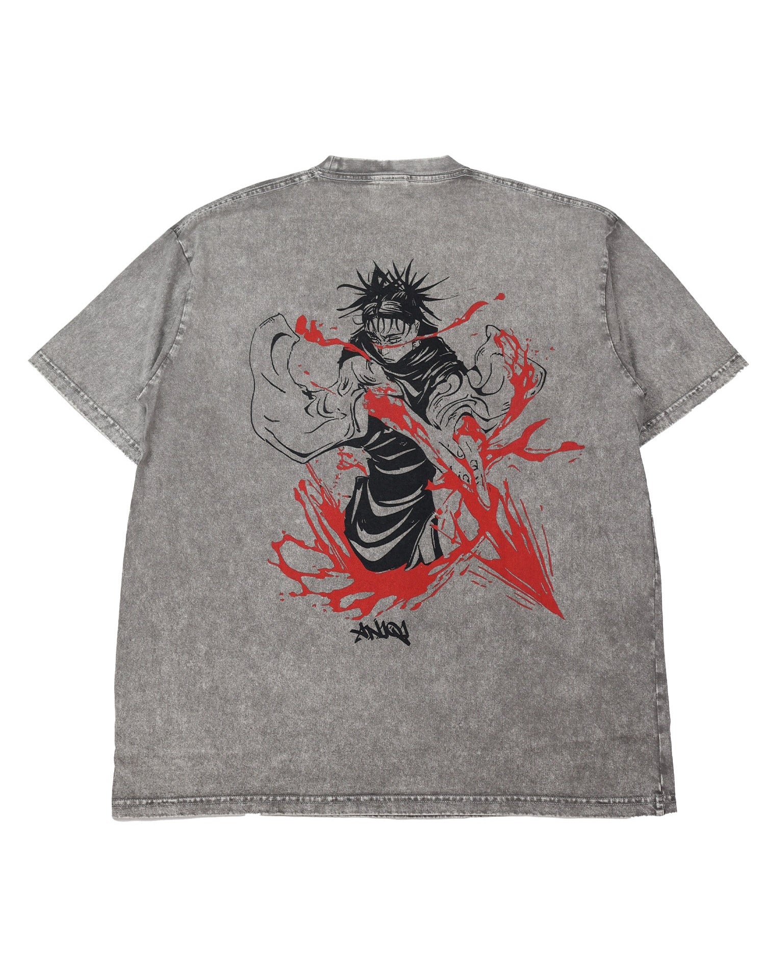 CHOSO EMBROIDERED ACID WASH TEE