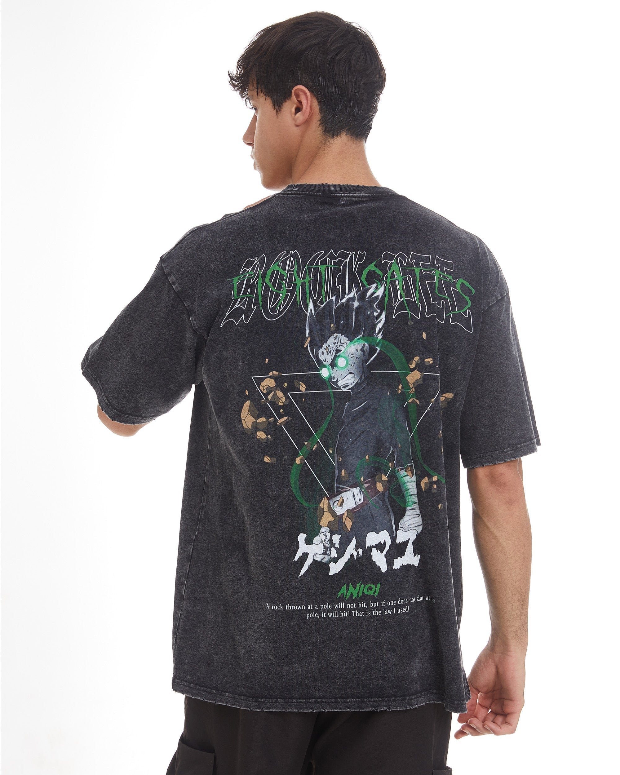 ROCK LEE EMBROIDERED X GRAPHIC VINTAGE TEE