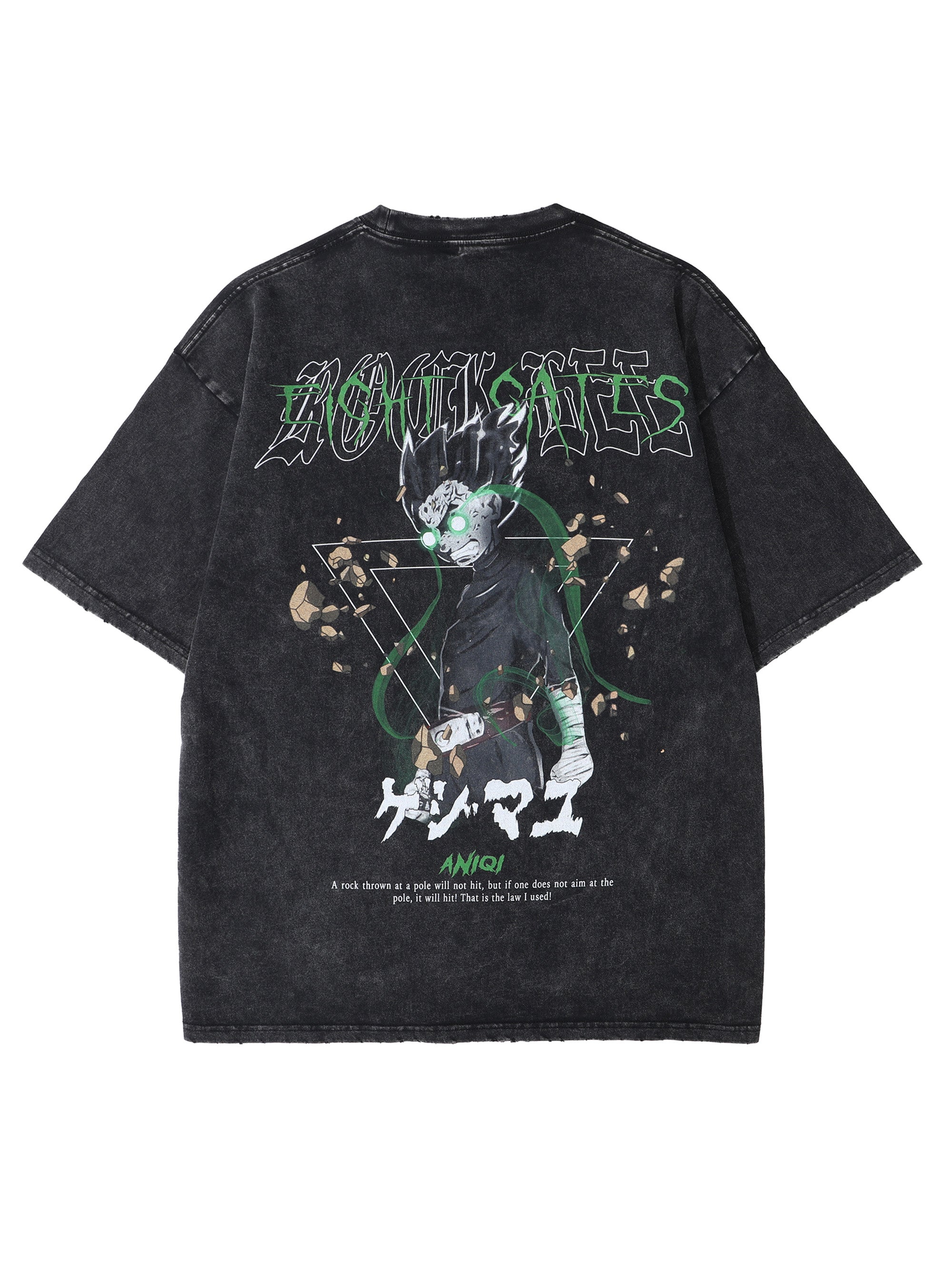 ROCK LEE EMBROIDERED X GRAPHIC VINTAGE TEE