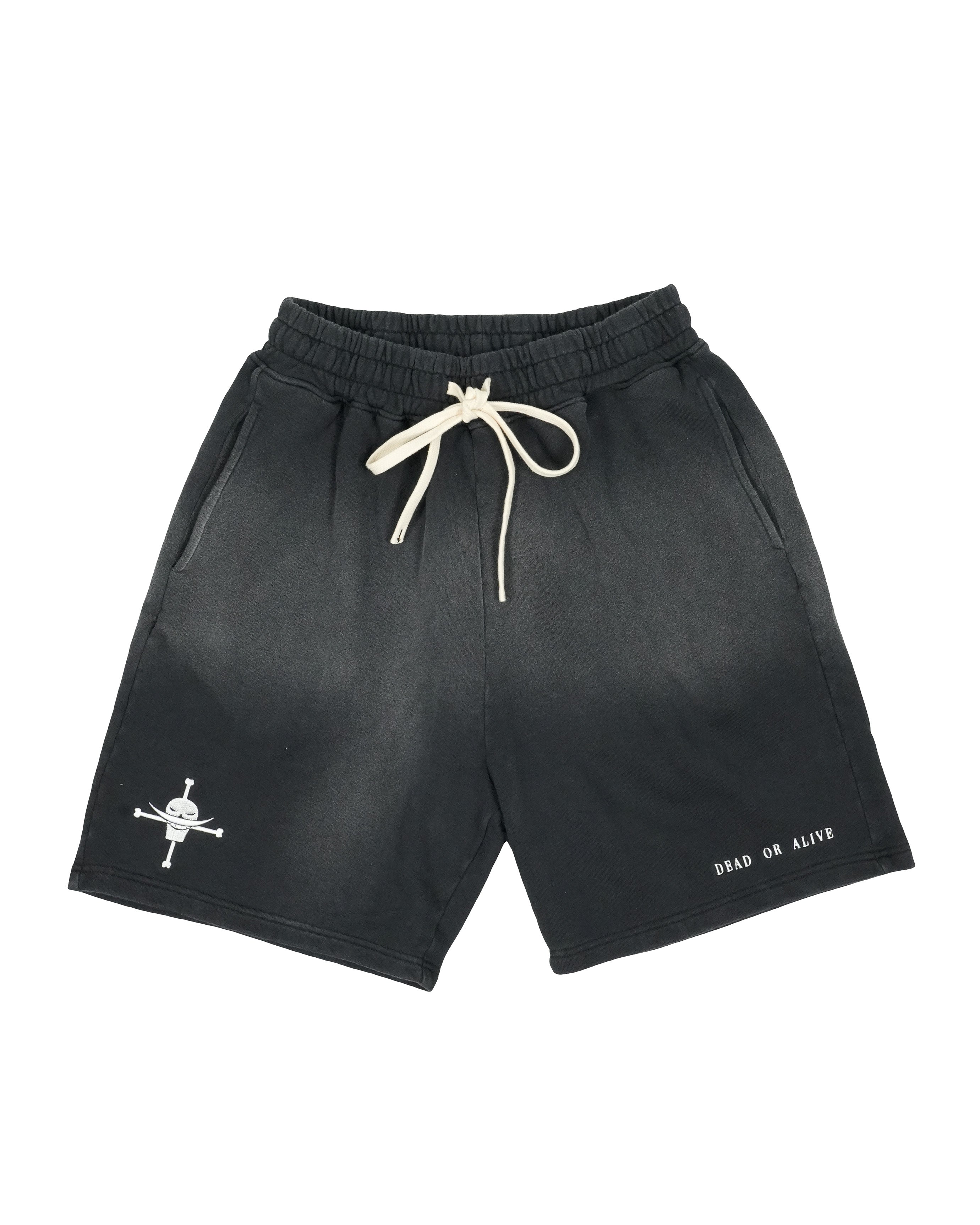 WHITE BEARD COTTON SHORTS