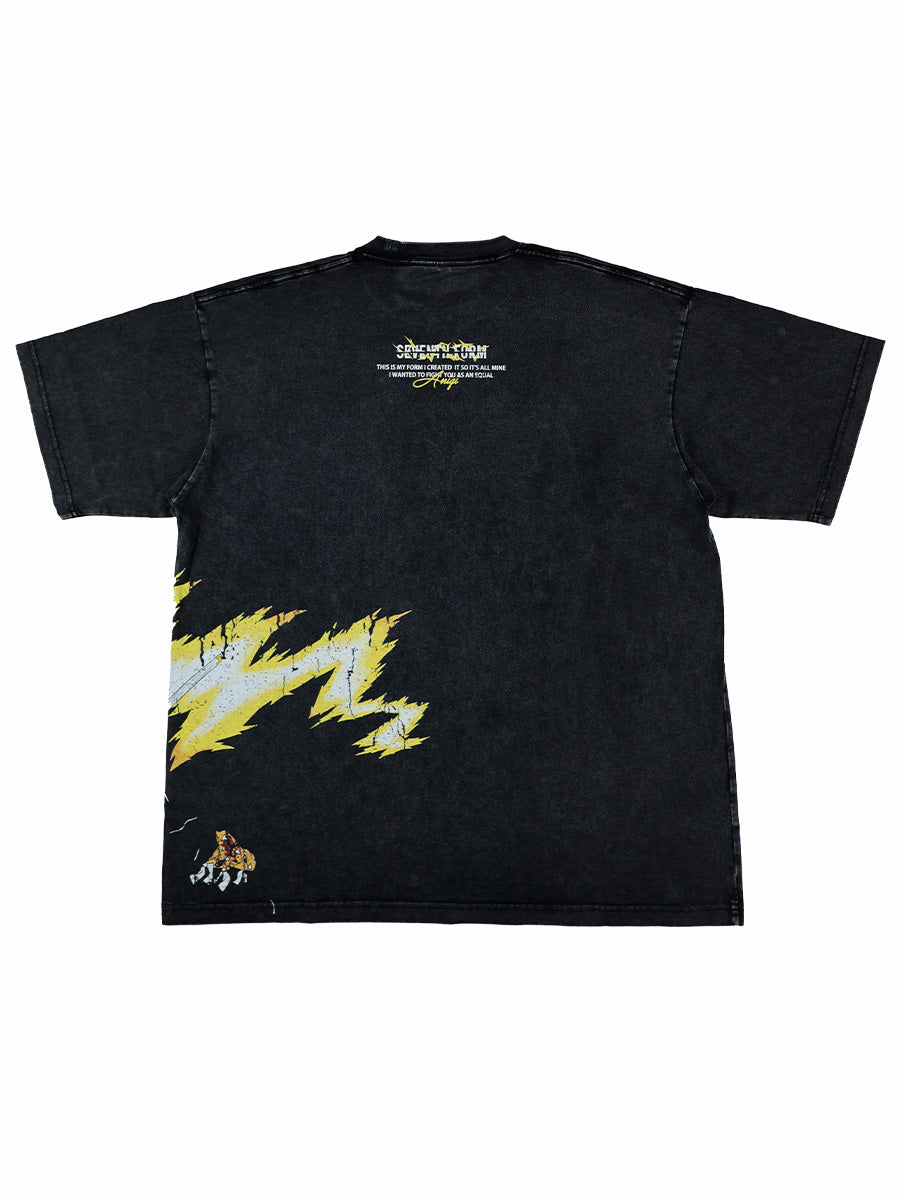SEVENTH FORM ACID WASH TEE  ANIQI