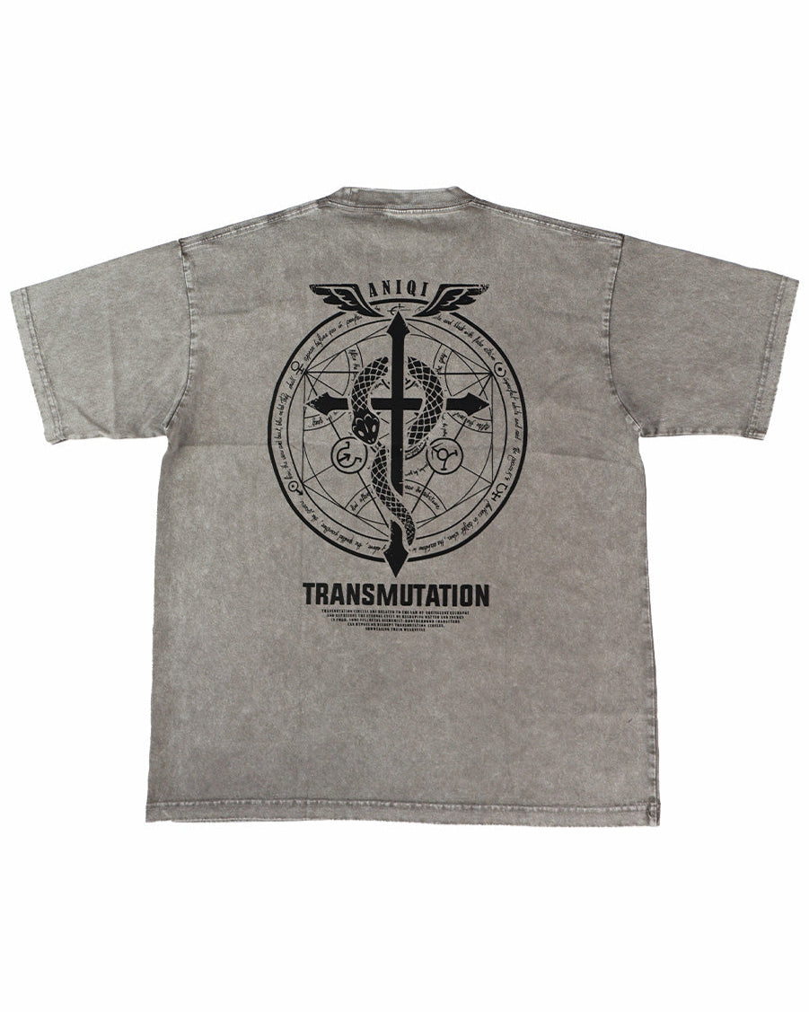 TRANSMUTATION ACID WASH TEE  ANIQI