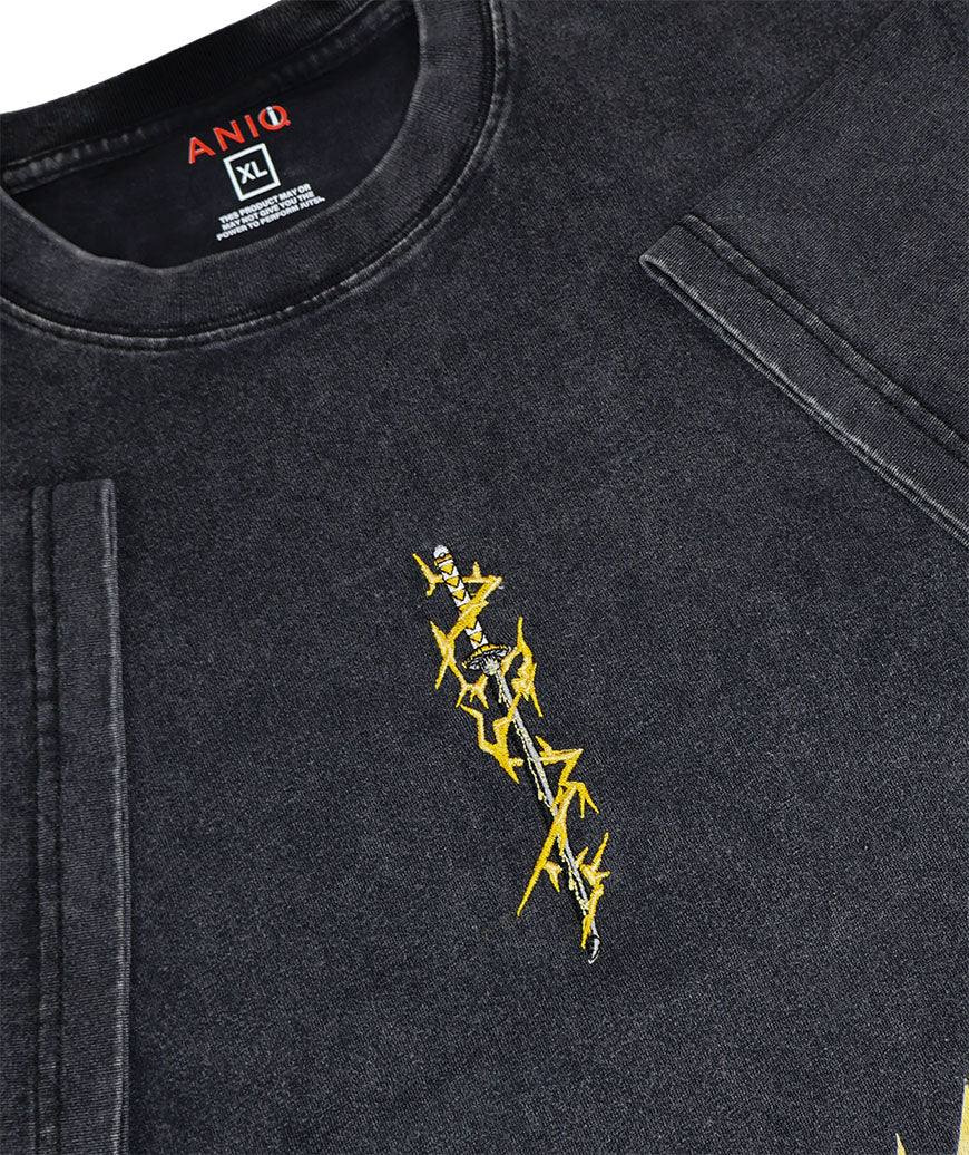 SEVENTH FORM ACID WASH TEE  ANIQI