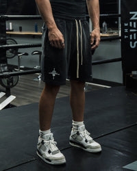 WHITE BEARD COTTON SHORTS