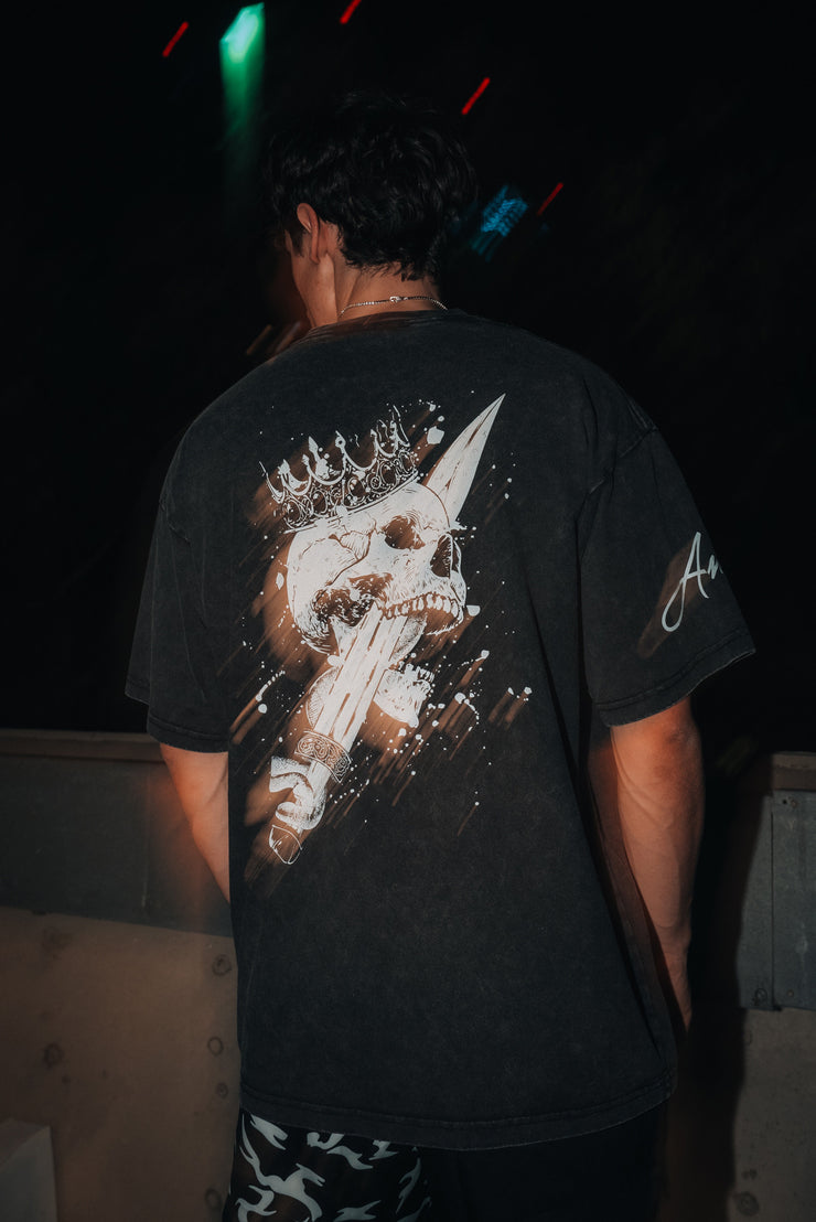 KING SLAYER ACID WASH TEE