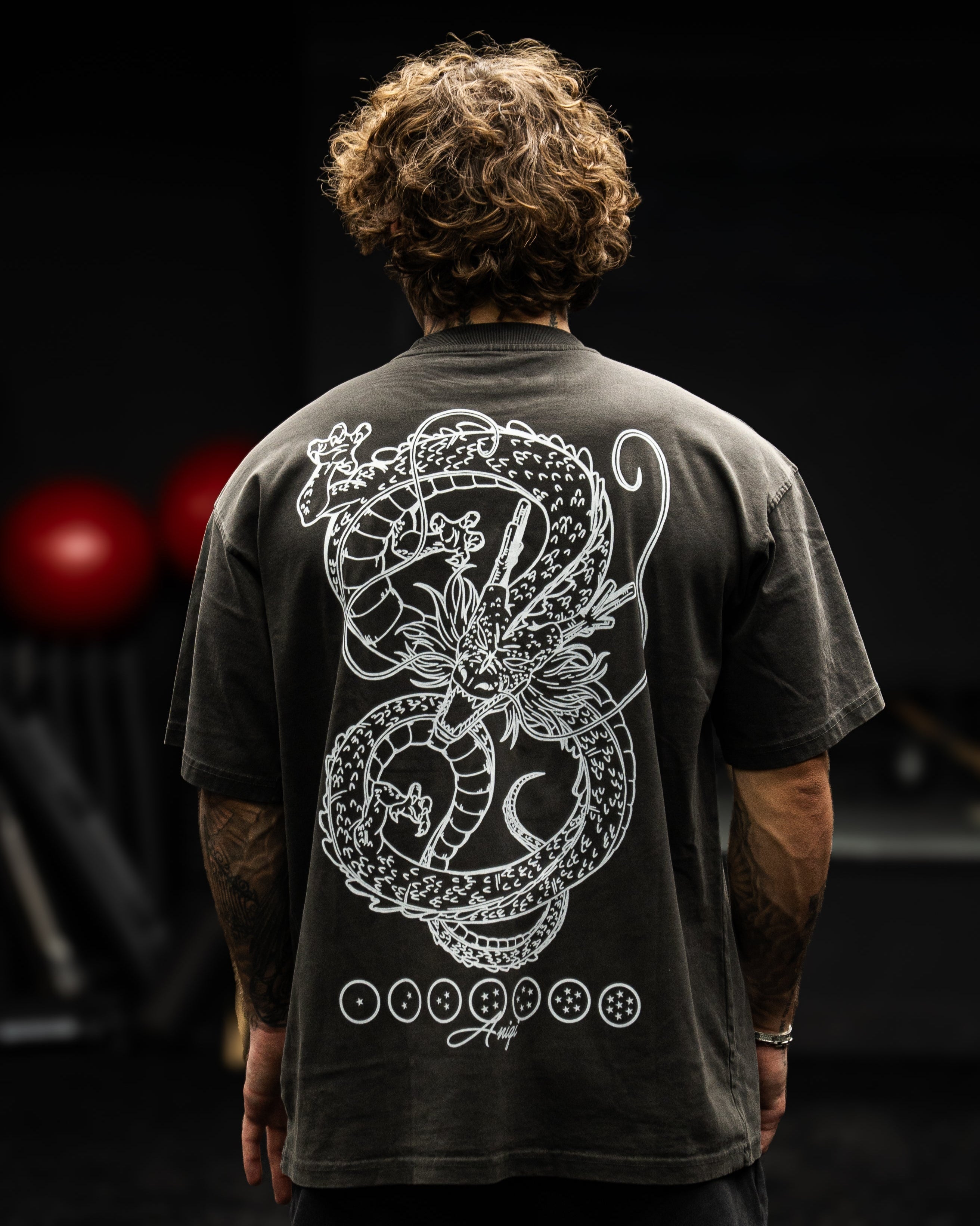 DRAGON ACID WASH TEE  ANIQI