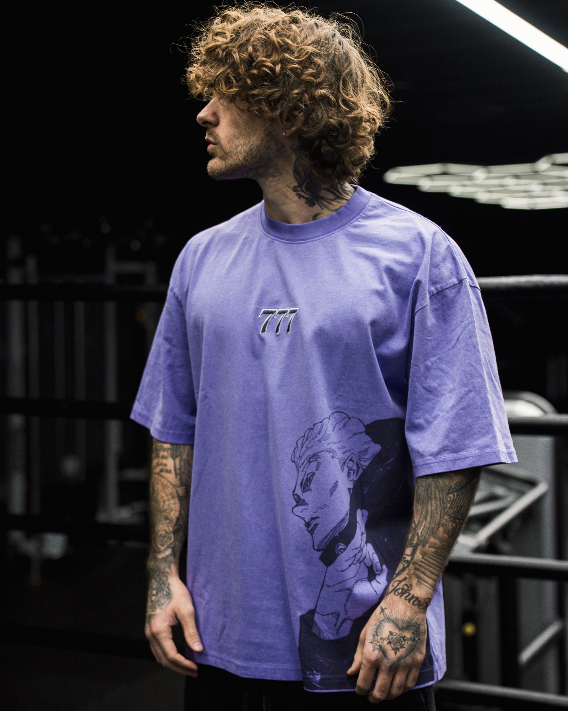 Gambler Wash Tee – Acid Wash Purple Shirt | ANIQI