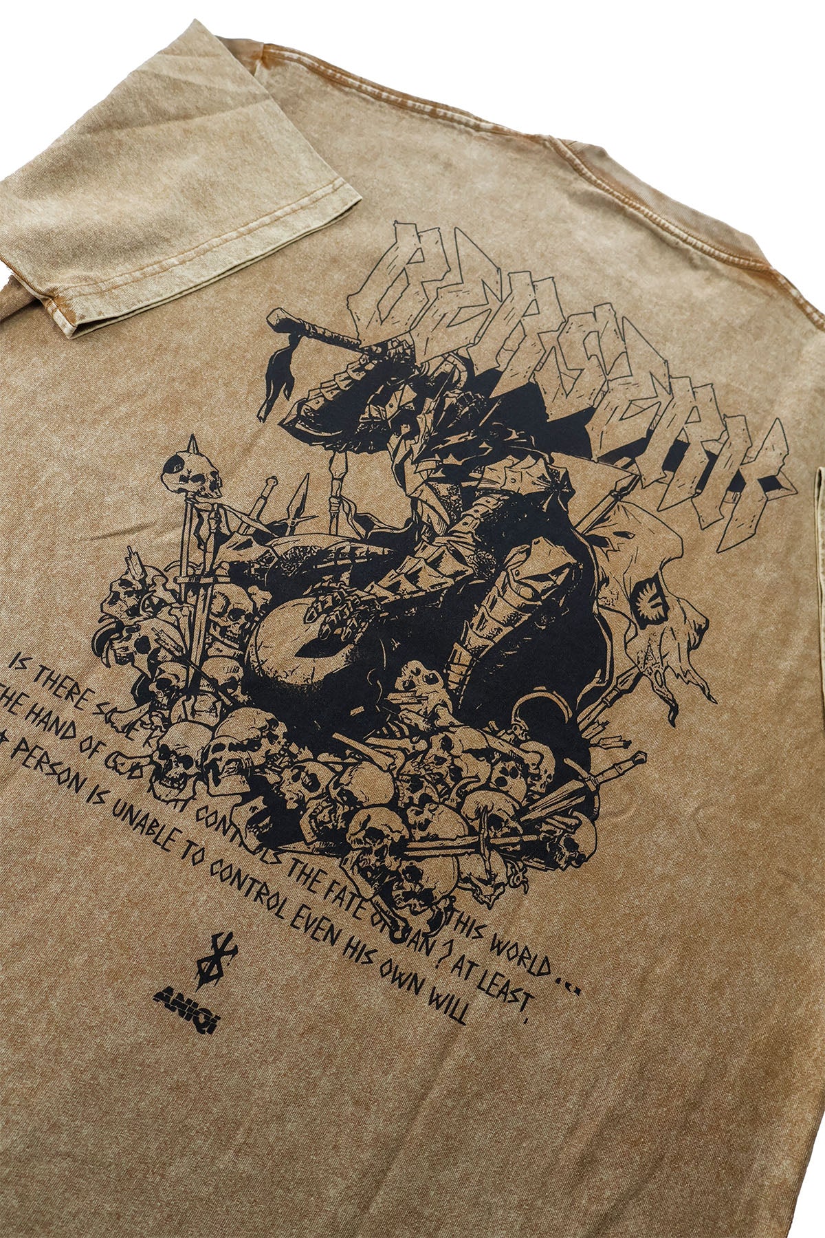THE BLACK SWORDSMAN ACID WASH TEE  ANIQI