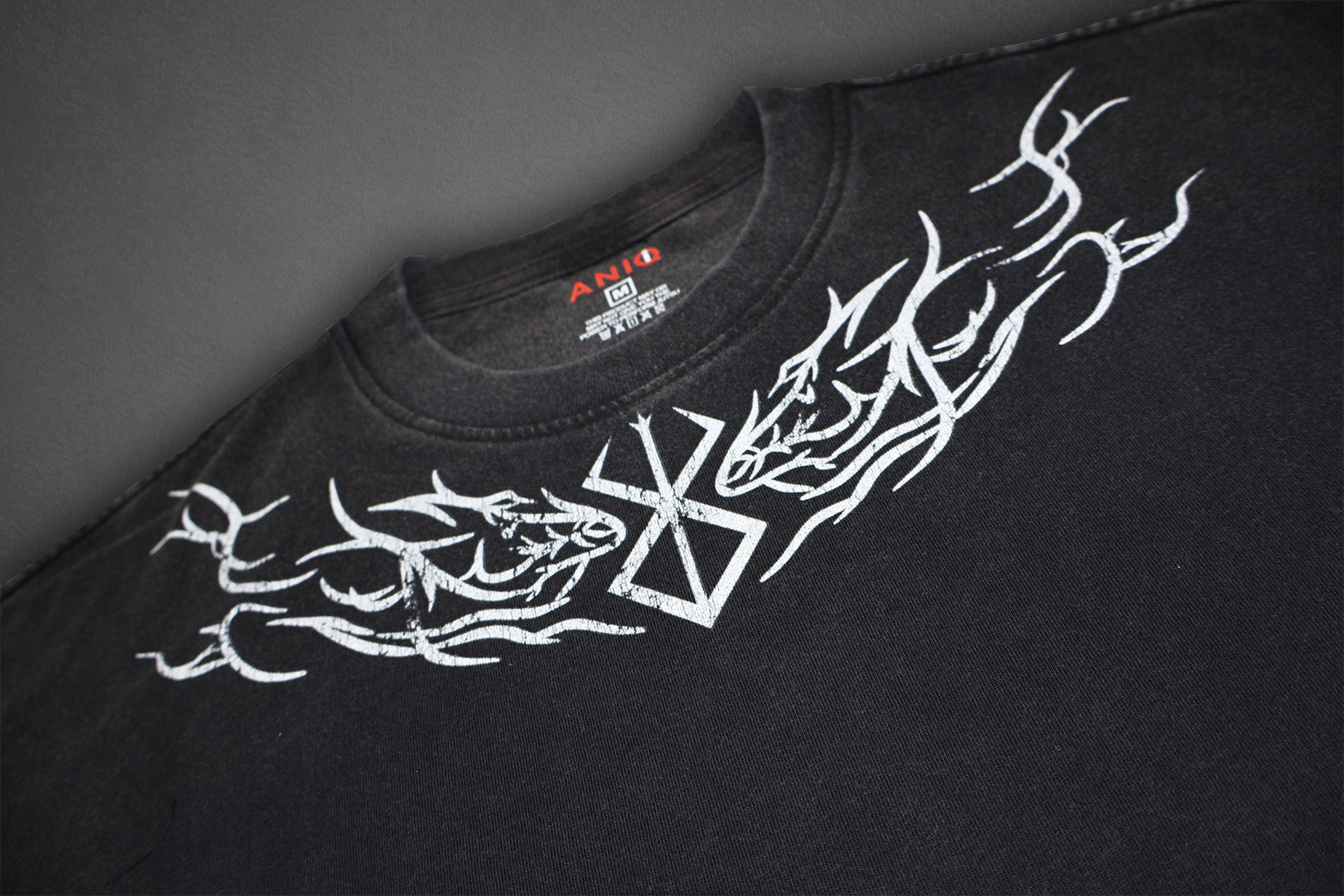BEAST OF DARKNESS ACID WASH TEE  ANIQI