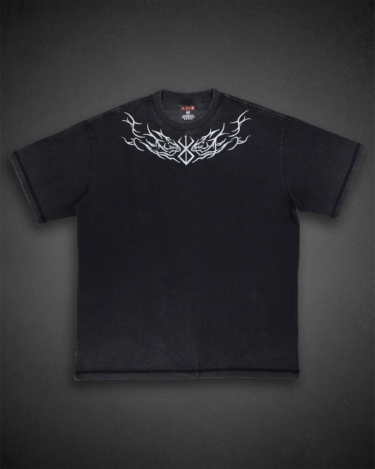 BEAST OF DARKNESS ACID WASH TEE  ANIQI