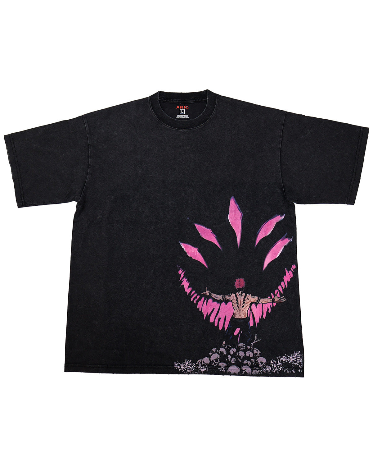 KING OF CURSES ACID WASH TEE  ANIQI