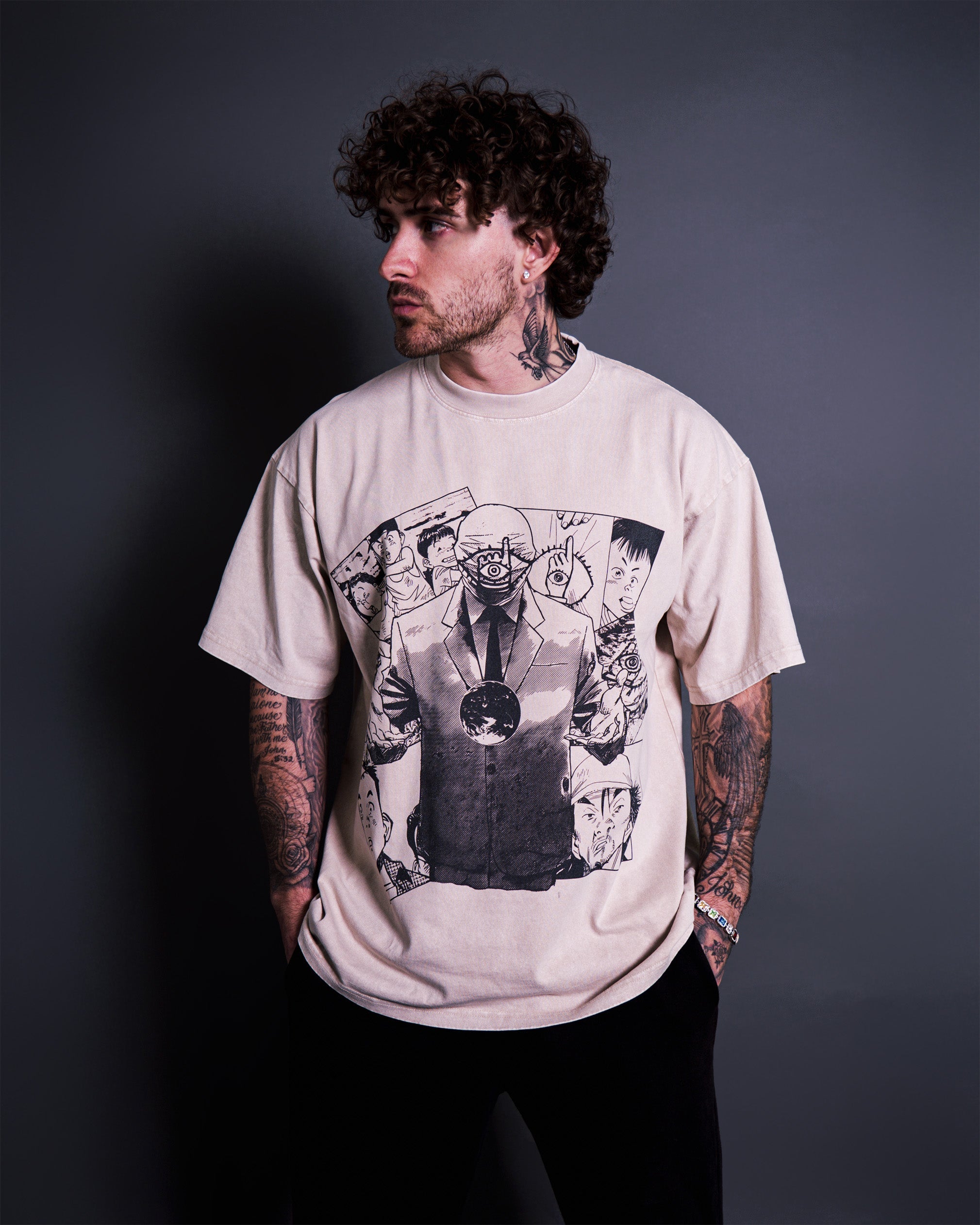 CENTURY BOYS ACID WASH TEE  ANIQI