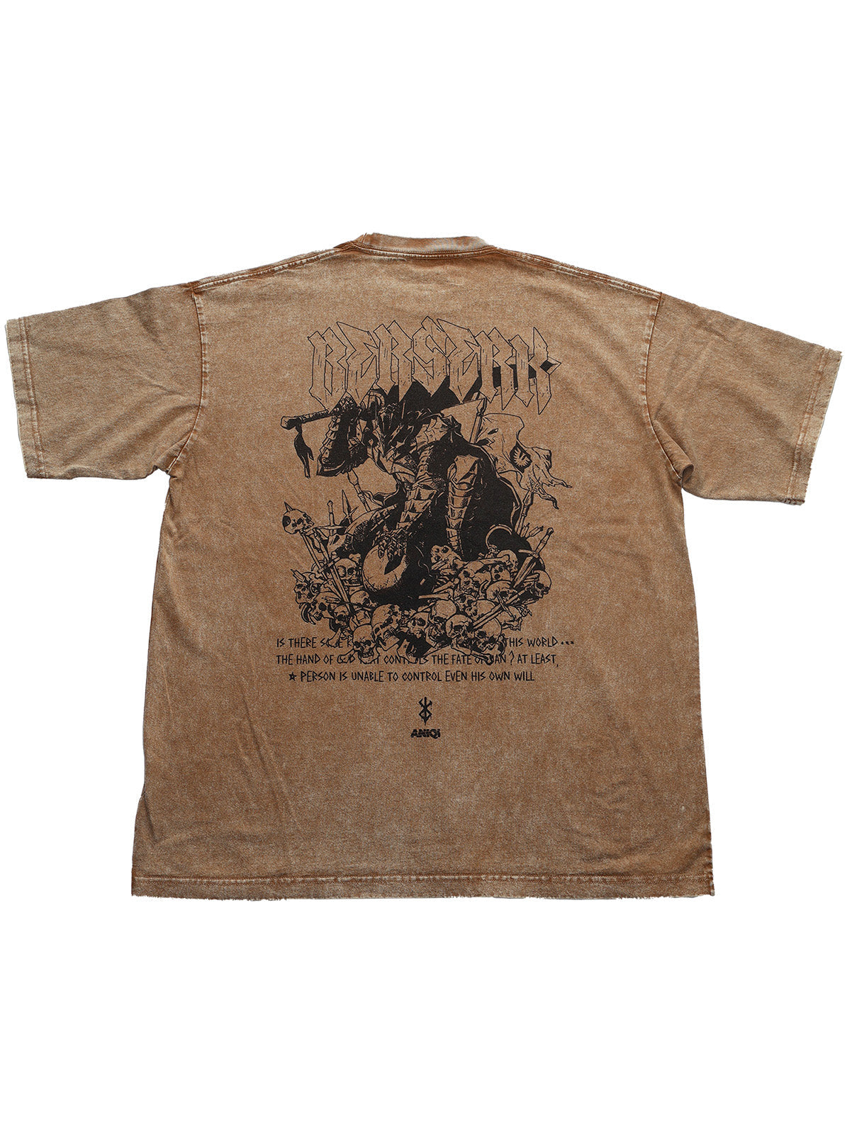 THE BLACK SWORDSMAN ACID WASH TEE  ANIQI