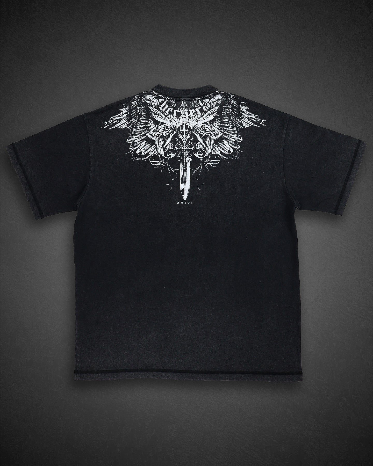 BEAST OF DARKNESS ACID WASH TEE  ANIQI