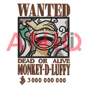 Luffy Gear 5 Bounty Poster Embroidered Hoodie 